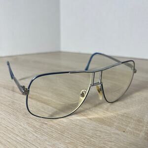 Tura BLU 253 Eyeglasses Blue Silver Frames PARTS ONLY 59-15 L
